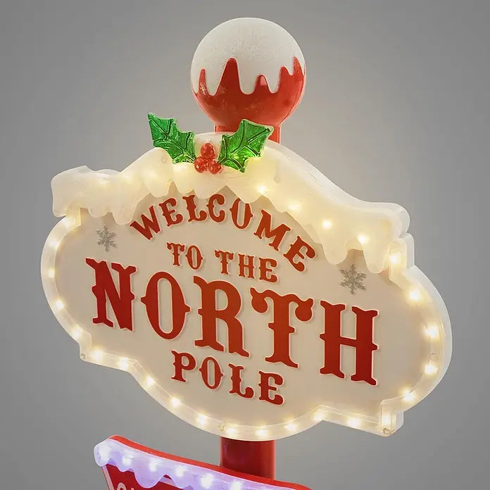 LED North Pole Sign 95 cm