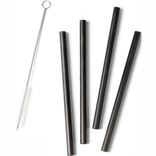 Rocks Sugerør 15 cm Sort 4 stk