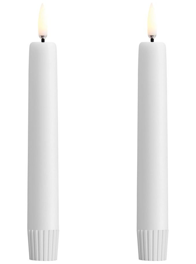 Uyuni LED Stagelys 2 stk. Hvid Ø2,3 x H16,4 cm