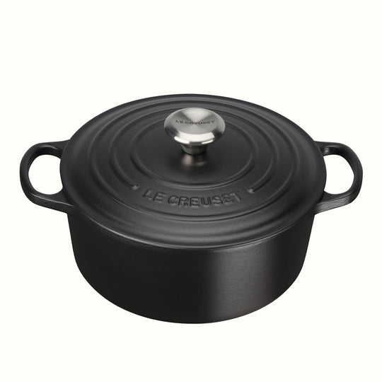 Le Creuset rund gryde 4,2 ltr/ 24 cm mat sort
