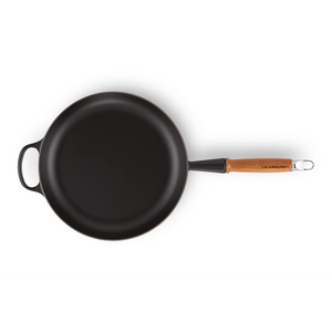 Le Creuset Stegepande m. træhåndtag Ø28