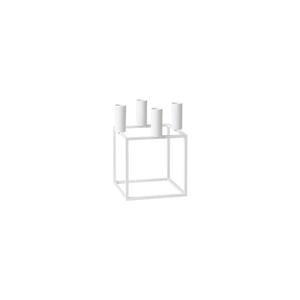By Lassen Kubus 4 lysestage - hvid - 14x14 cm