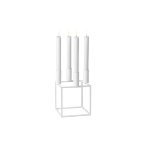 By Lassen Kubus 4 lysestage - hvid - 14x14 cm