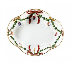 Royal Copenhagen Stjerne Riflet Fad, 17,5cm