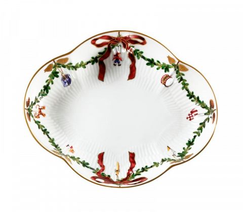 Royal Copenhagen Stjerne Riflet Fad, 17,5cm