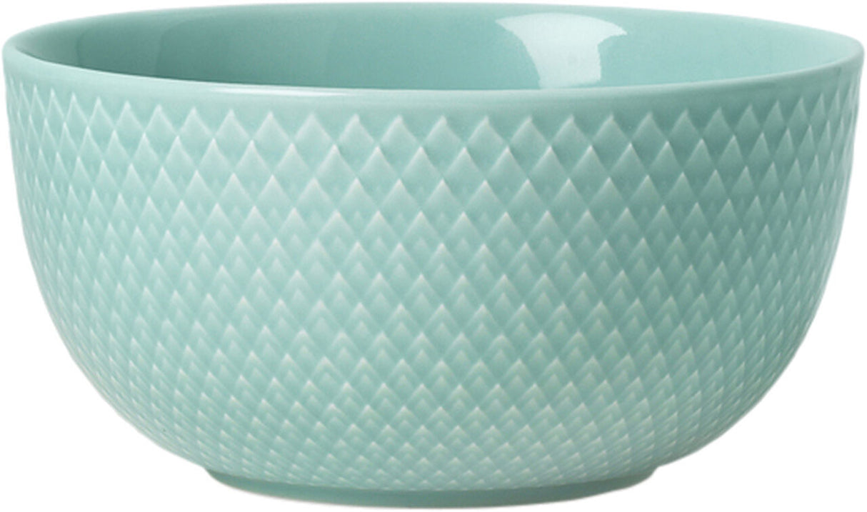 Lyngby Rhombe Skål, Ø13 cm. Aqua
