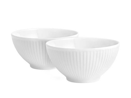 Pillivuyt Skål Plissé 50cl, 14cm, 2 stk. Hvid