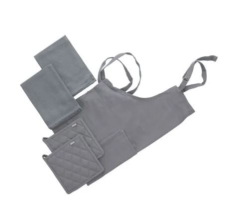 Bastian Tekstilsæt - Lys Grå - 5 dele