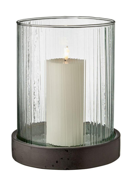 Bitz Hurricane Lanterne m. LED-lys - Grøn - 24 cm