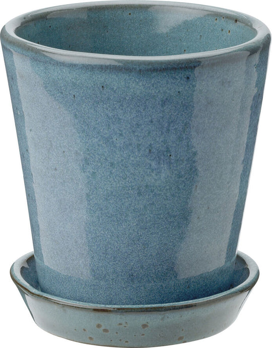Knabstrup Keramik Urtepotte 10.5 cm, støvet blå