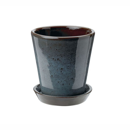 Knabstrup Keramik Urtepotte 10.5 cm, havgrøn