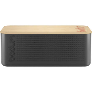 Bodum Bistro brødboks m. bambuslåg - sort - 36 cm