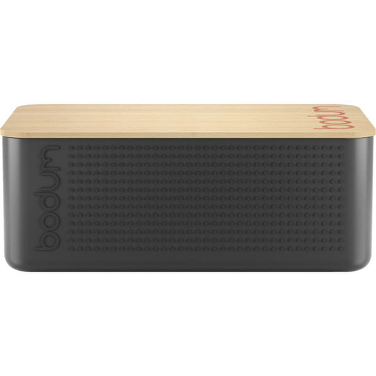Bodum Bistro brødboks m. bambuslåg - sort - 36 cm