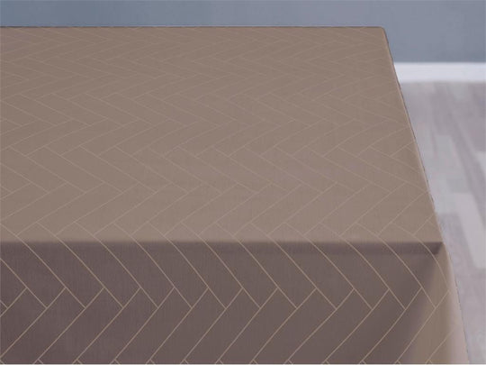 Södahl Damask Dug Tiles 140x270 - Taupe