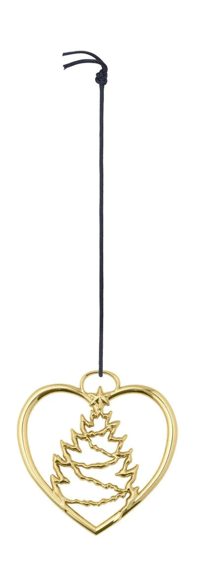 Hjerte juletræ forgyldt