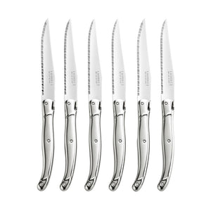Laguiole steakkniv 6 stk blankt skaft