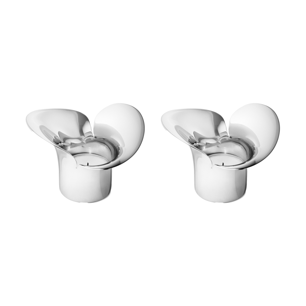 Georg Jensen Bloom Botanica fyrfads lysestage - 2stk
