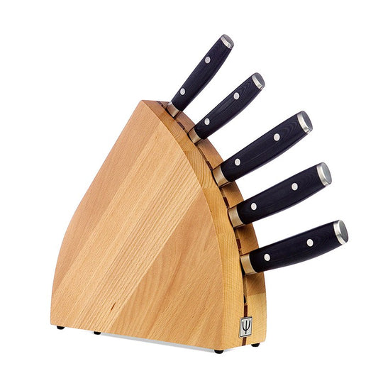 Yaxell Ran knivsæt med blok og 5 knive