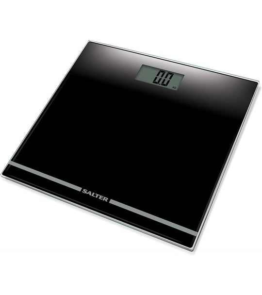 Salter personvægt glas sort.