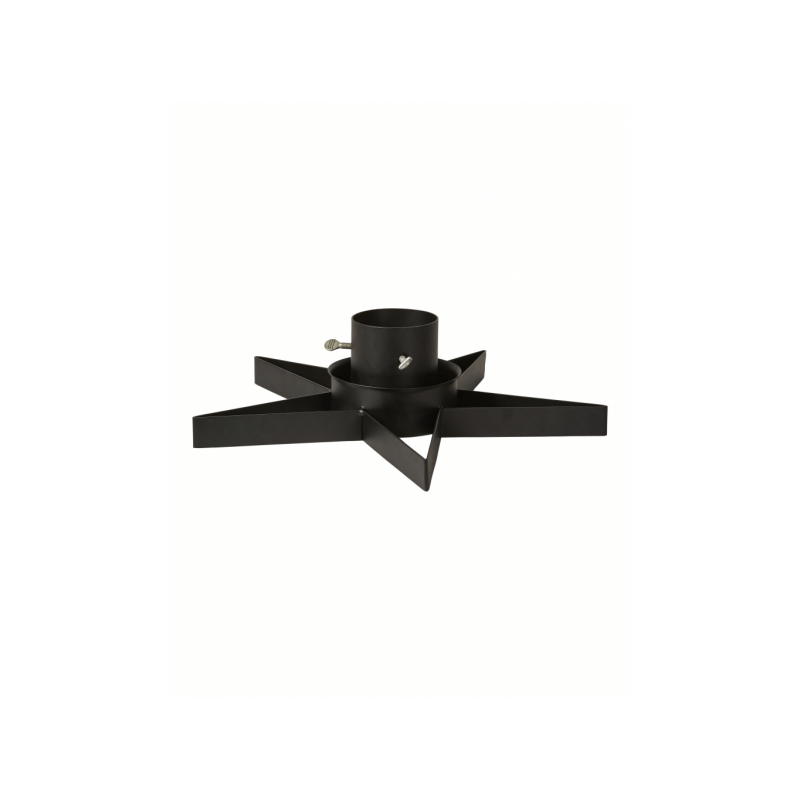 Juletræsfod stjerne sort metal 45 cm