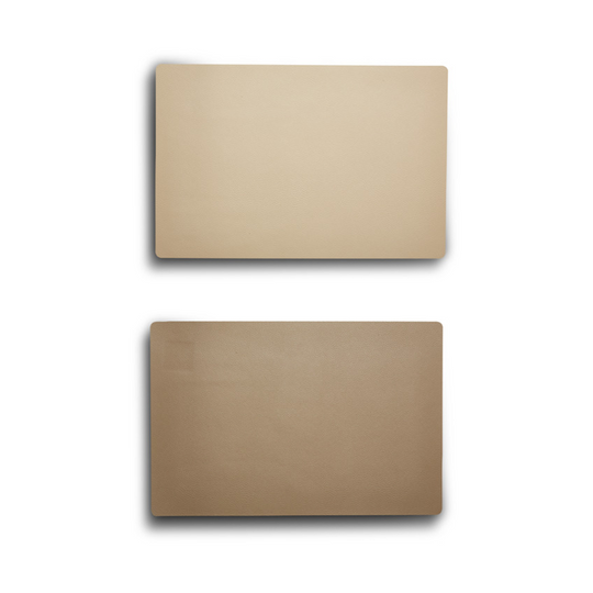 Dækkeserviet vendbar beige/taupe læderlook