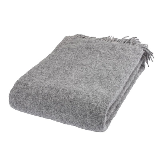 Nordisk Tekstil Uldplaid Melange Grå