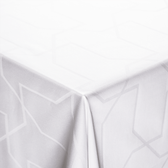 Nordisk Tekstil damask dug metric 140x220 cm hvid