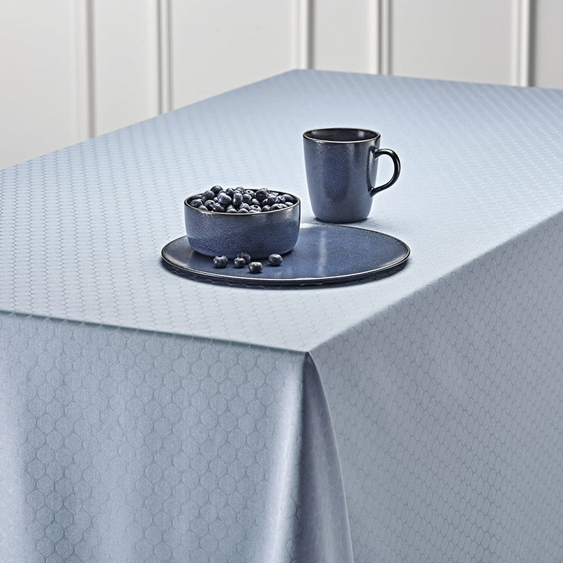 Nordisk Tekstil damask dug Honey 140x270 cm støvet blå