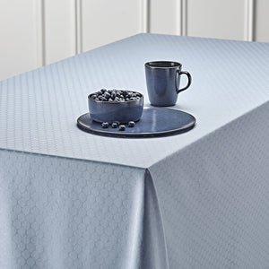 Nordisk Tekstil damask dug Honey 140x320 cm støvet blå