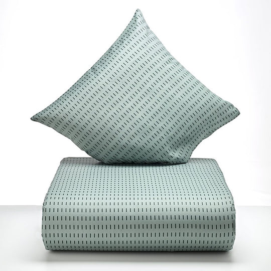Nordisk Tekstil Lines sengesæt grøn 140x220 cm