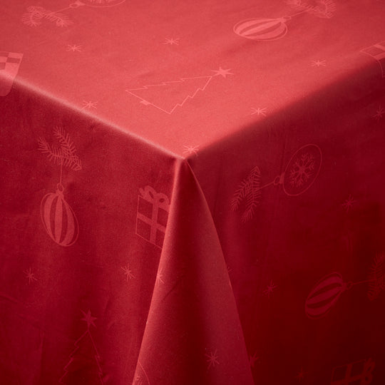 Nordisk Tekstil Dug Juletid Rød 140 x 270 Cm