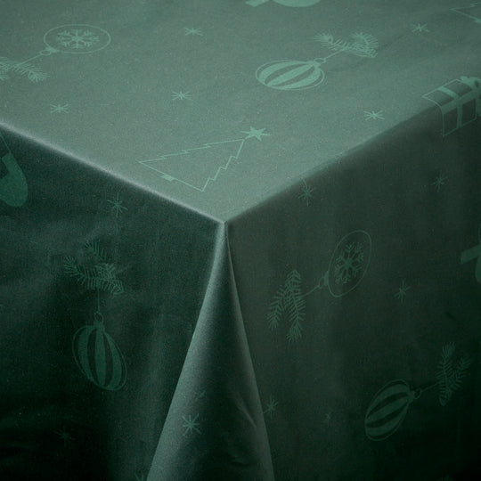 Nordisk Tekstil Dug Juletid Grøn 140 x 270 Cm