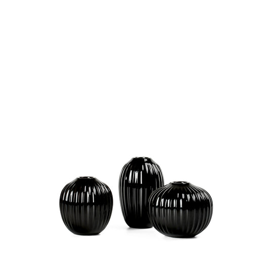 Hammershøi Vase Sæt 3-Pak Sort
