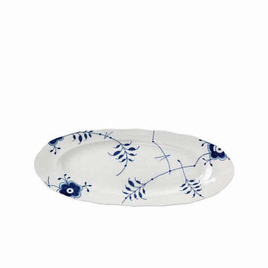 Royal Copenhagen blå mega riflet fad 60 cm