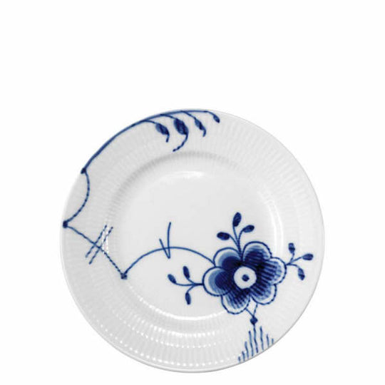 Royal Copenhagen Blå Mega Riflet tallerken 17 cm