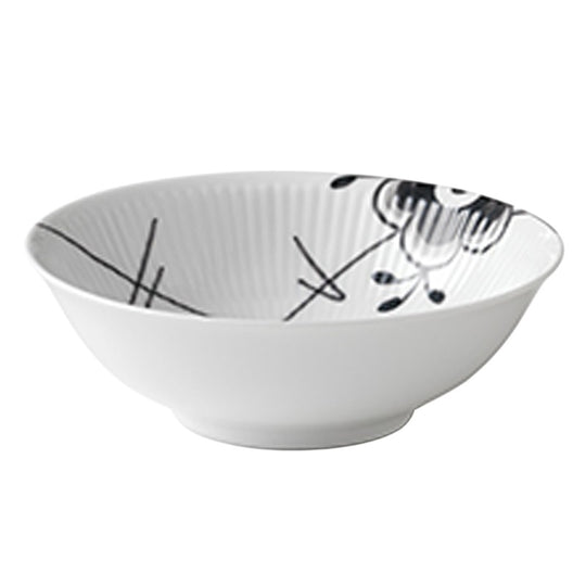 Royal Copenhagen sort mega riflet skål 35 cl