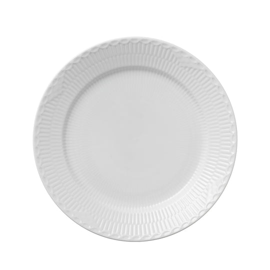 Royal Copenhagen Hvid Halvblonde tallerken 25 cm