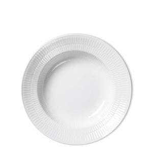 Royal Copenhagen Hvid Riflet dyb tallerken 21 cm