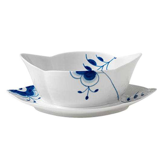 Royal Copenhagen Blå Mega Riflet sauceskål