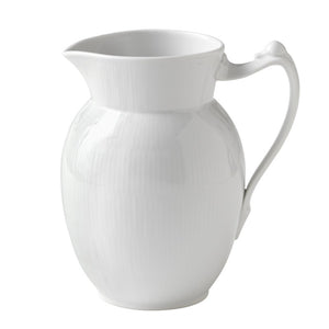 Royal Copenhagen hvid riflet kande 1,7 ltr.