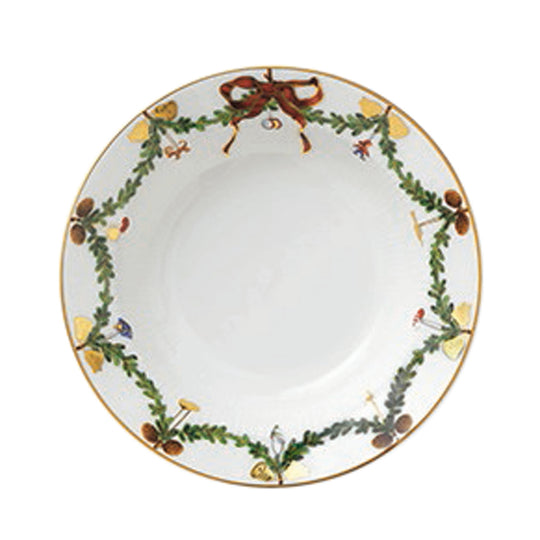 Royal Copenhagen Stjerne Riflet Jul dyb tallerken 17 cm