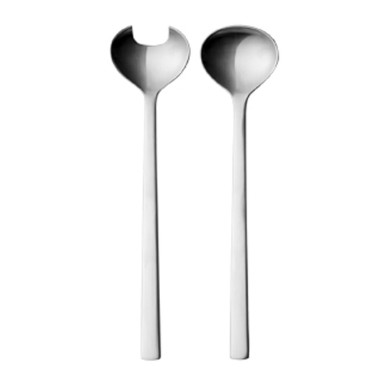 Georg Jensen New York salatsæt - mat stål - 2 dele