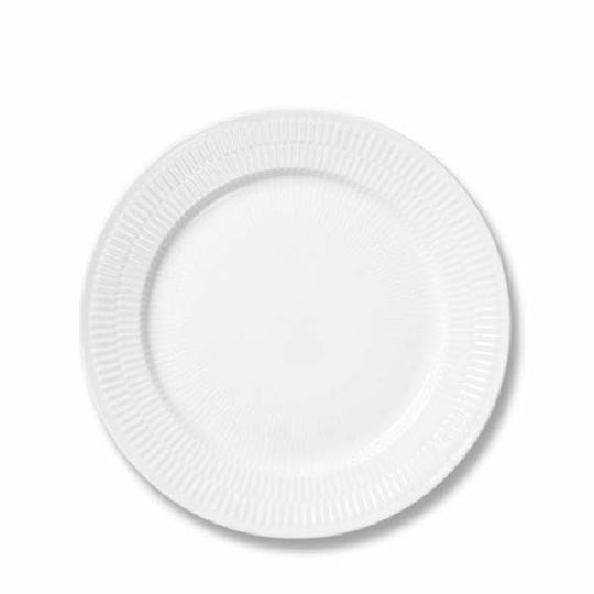 Royal Copenhagen Hvid Riflet tallerken 19 cm