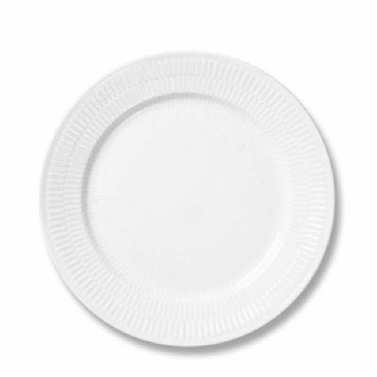 Royal Copenhagen Hvid Riflet tallerken 27 cm