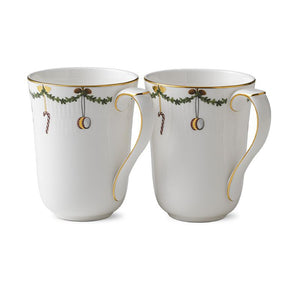 Royal Copenhagen Stjerne Riflet krus 33 cl 2 stk