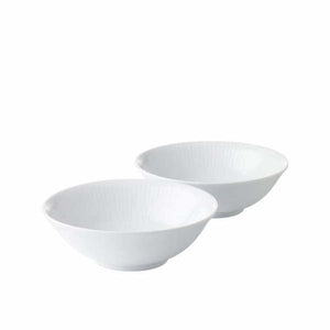 Royal Copenhagen Hvid Riflet skåle 35 cl. 2 stk.