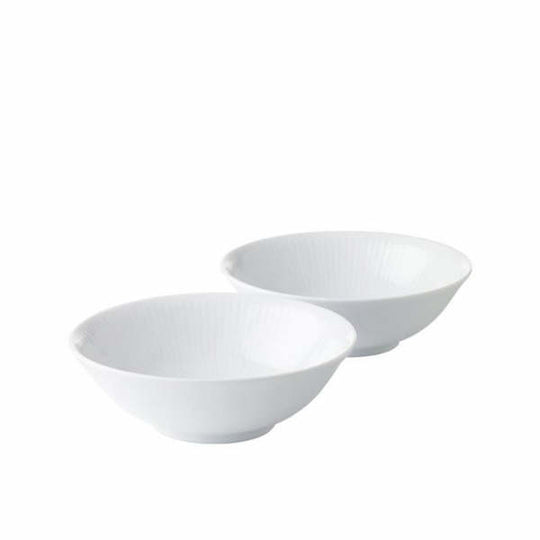 Royal Copenhagen Hvid Riflet skåle 35 cl. 2 stk.