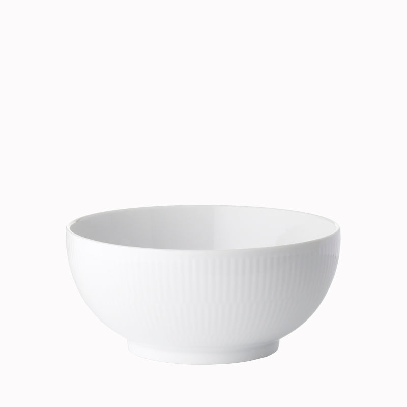 Royal Copenhagen Hvid Riflet skål 110 cl