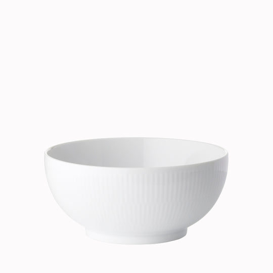 Royal Copenhagen Hvid Riflet skål 110 cl