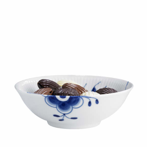 Royal Copenhagen Blå Mega Riflet skål 35 cl